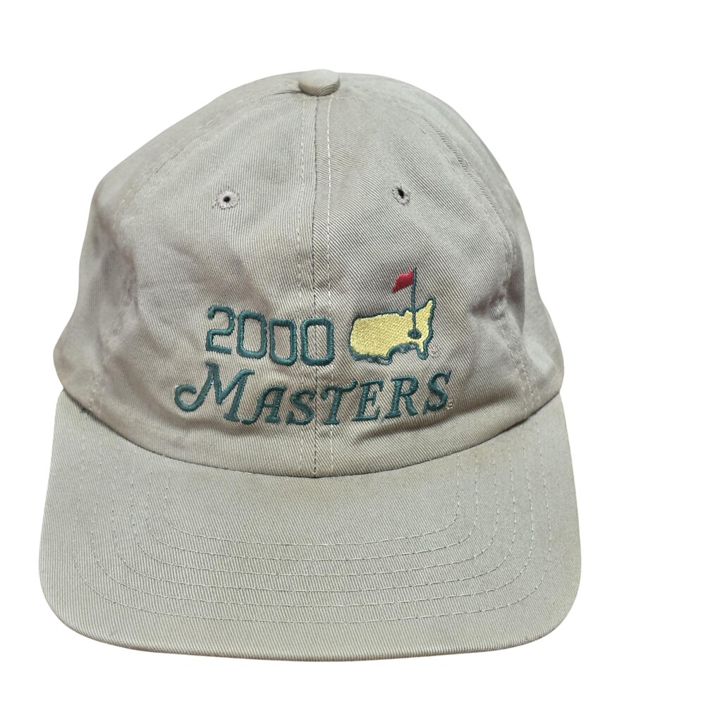 Vintage Masters 2000 Hat Cap Strap Back Mens One Size Beige Golf American Needle